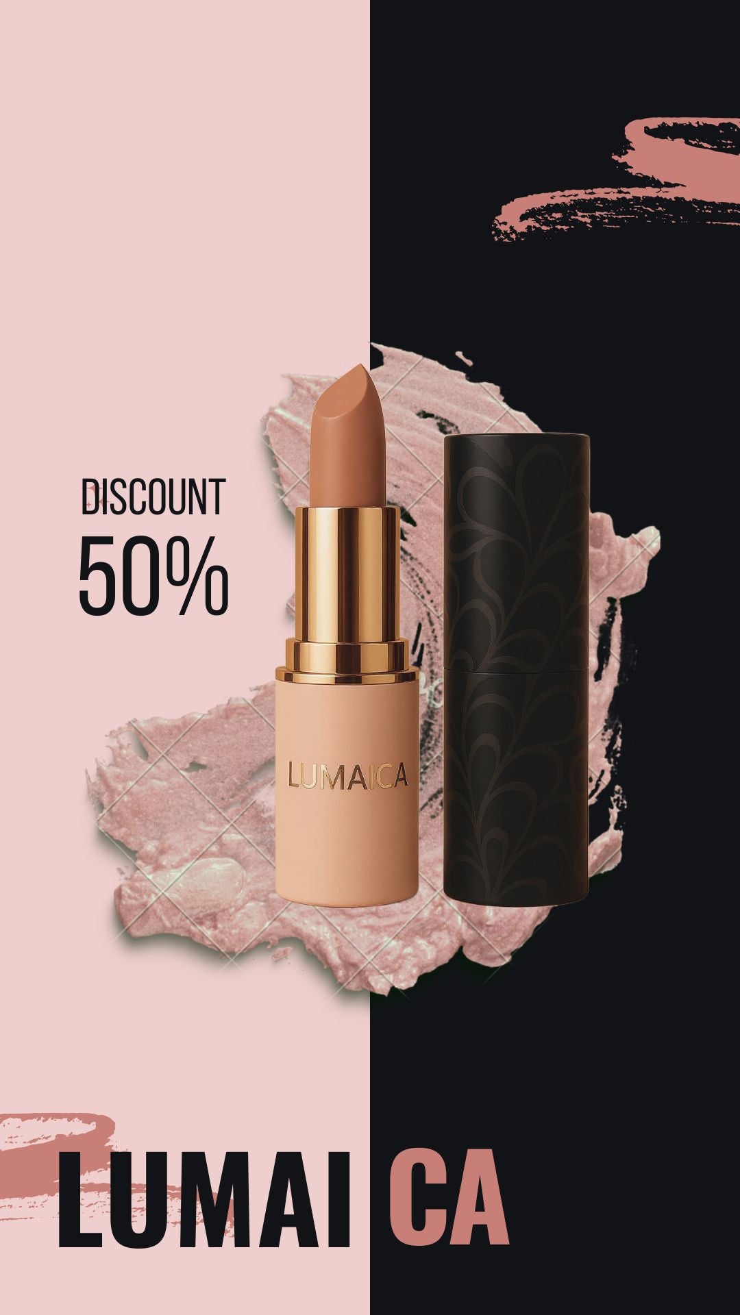 Matte Nude Lipstick – Shade 23 (Bundle of 25) | Round Tube Packaging